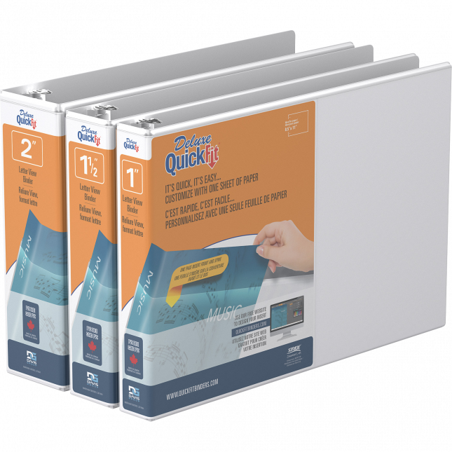 <p>QuickFit<sup>®</sup> 8.5″ x 11″ Landscape Binders</p>
