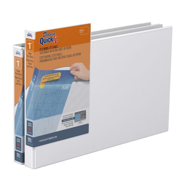 <p>QuickFit<sup>®</sup> 11″ x 17″ Binders</p>
