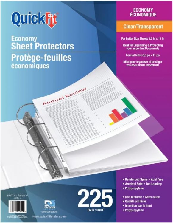 QuickFit Top-Load Sheet Protectors