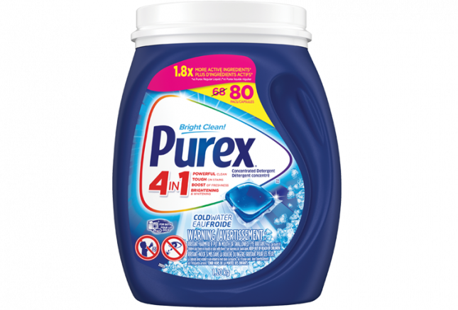 Purex 4in1 Dose Laundry Pacs, Coldwater – 80ct (4/case)
