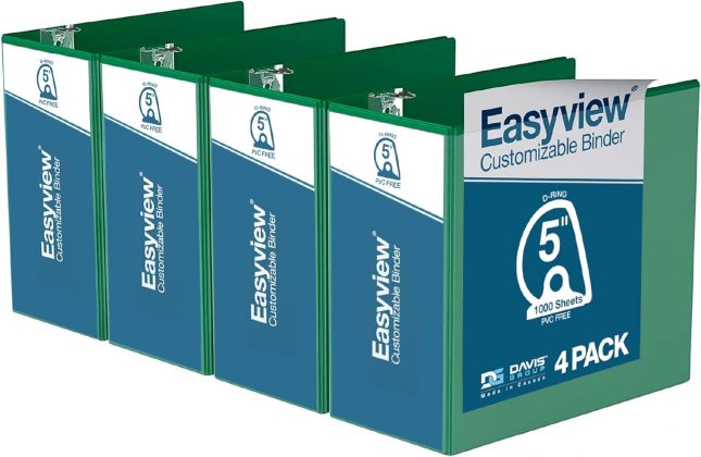 Easyview Angle D Ring Binders