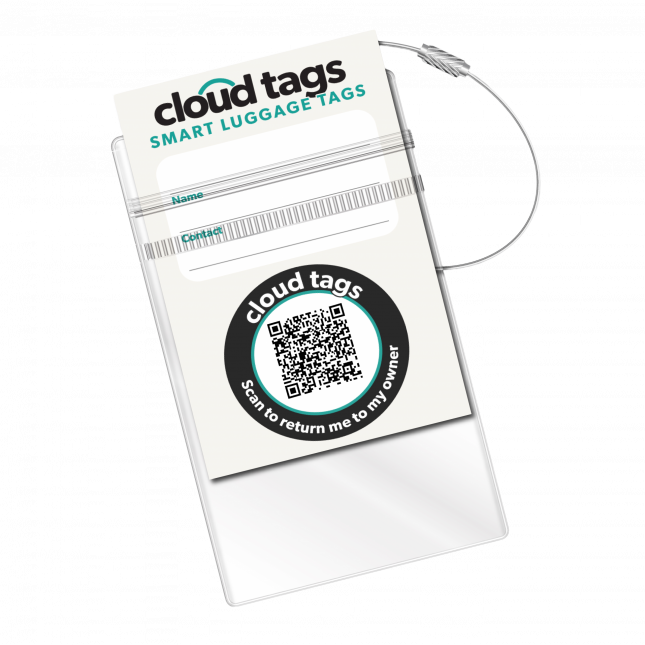 Cloud Tags Programmable QR Code Luggage Labels
